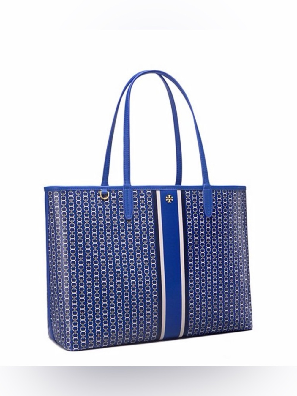 Tory Burch Jewel Blue Gemini Link Tote - Picture 12 of 13